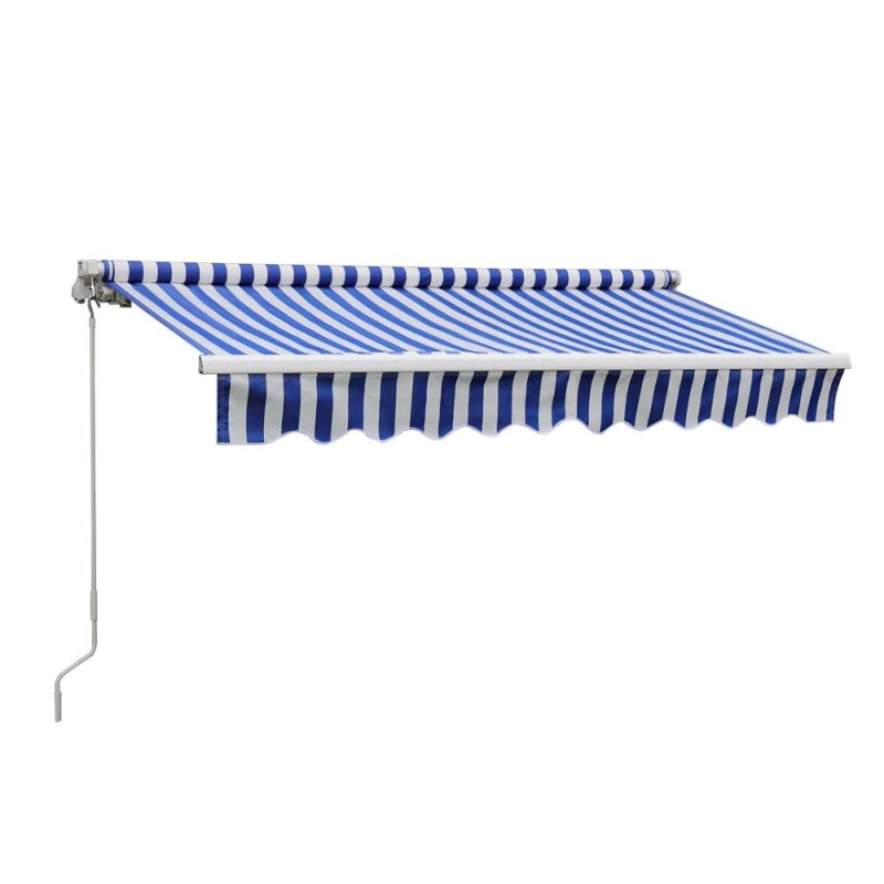 Image of Breeins 350 x 300cm Retractable Patio Awning Window & Door Blue And White unisex One size