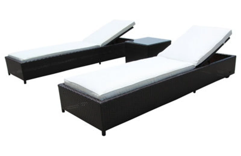 Image of FURNITURE ONE Furniture One - Rattan 6 Piece Modular Outdoor Garden Sofa - Nature - Natural 2x2003-1x2004-N