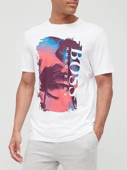 Image of Hugo Boss TSummary Logo Photo T-Shirt White Size M Men