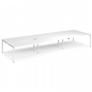 Image of Adapt II Sliding top Triple Back to Back Desk s 4800mm x 1600mm - White
