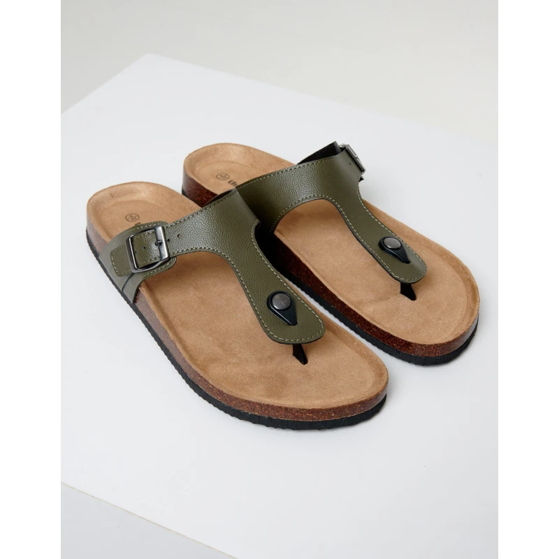 Image of Threadbare Mens Alexandria Flat Sandal Khaki male 10 (45)