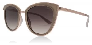 Image of Guess GU7491 Sunglasses Beige / Gold 57F 52mm