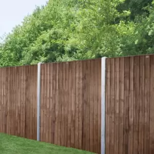 Image of Forest 6' x 5' Brown Pressure Treated Vertical Closeboard Fence Panel (1.83m x 1.52m)