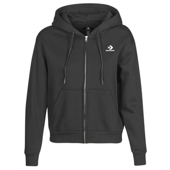 Image of Converse CONVERSE WOMENS FOUNDATION FULL ZIP HOODIE womens Sweatshirt in Black - Sizes S,M,L,XL,XS