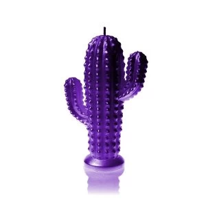 Image of Violet Metallic Large Cactus Candle