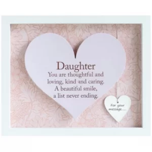 Image of Said with Sentiment Rectangular Heart Frames Daughter
