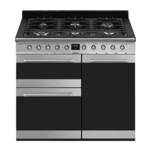 Image of SMEG Symphony 100cm Dual Fuel Range Cooker - Stainless Steel