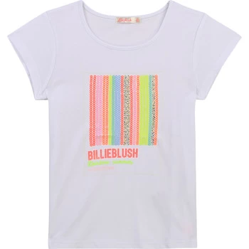 Image of Billieblush / Billybandit U15857-10B Girls Childrens T shirt in White ans,4 years,5 years,6 years,10 years,12 years