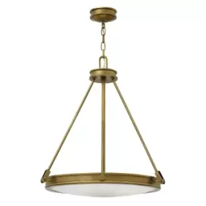 Image of 4 Bulb Ceiling Pendant Light Fitting Heritage Brass LED E14 60W Bulb