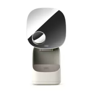 Image of Joseph Joseph Viva Pedestal mirror with cosmetic organiser - Shell