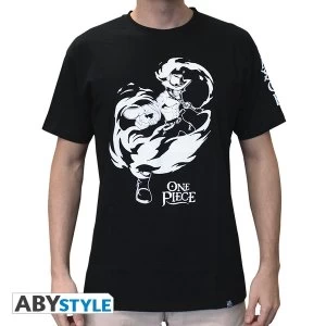 Image of One Piece - Ace Mens X-Large T-Shirt - Black