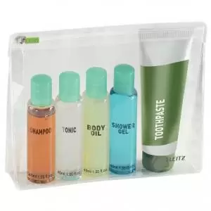 Image of Leitz Complete Traveller Zip Pouch, Clear, Plastic, Size M Pack 2