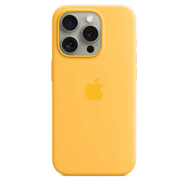 Image of Apple iPhone 15 Pro Silicone Case with MagSafe - Sunshine MWNK3ZM/A
