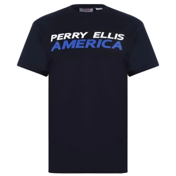 Image of Perry Ellis America T Shirt - Blue