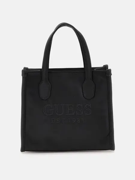 Image of Guess Silvana Satin Mini Handbag 14910258 Black