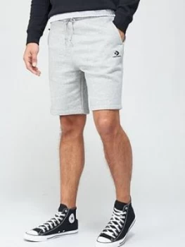 Image of Converse Embroidered Star Chevron Shorts - Vintage Grey Heather