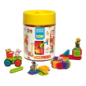 Image of Seek'O Farm Barrel with 5 Characters Building Blocks (100 Pieces)