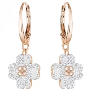 Image of Ladies Swarovski Rose Gold Plated Latisha Flower Earrings