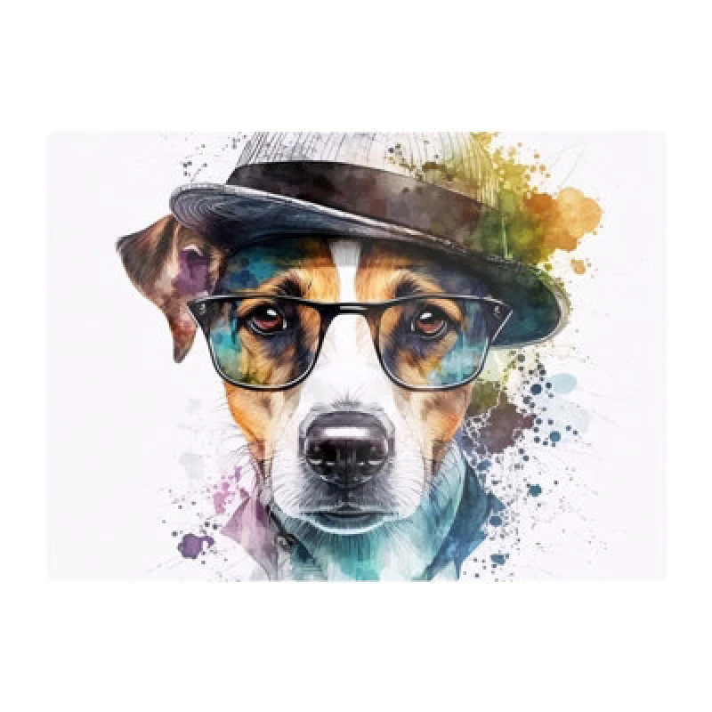 Image of Warren Reed Designer Jack Russell Dog Splashart Chopping Board