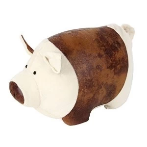 Image of HESTIA? Faux Leather Pig Door Stop