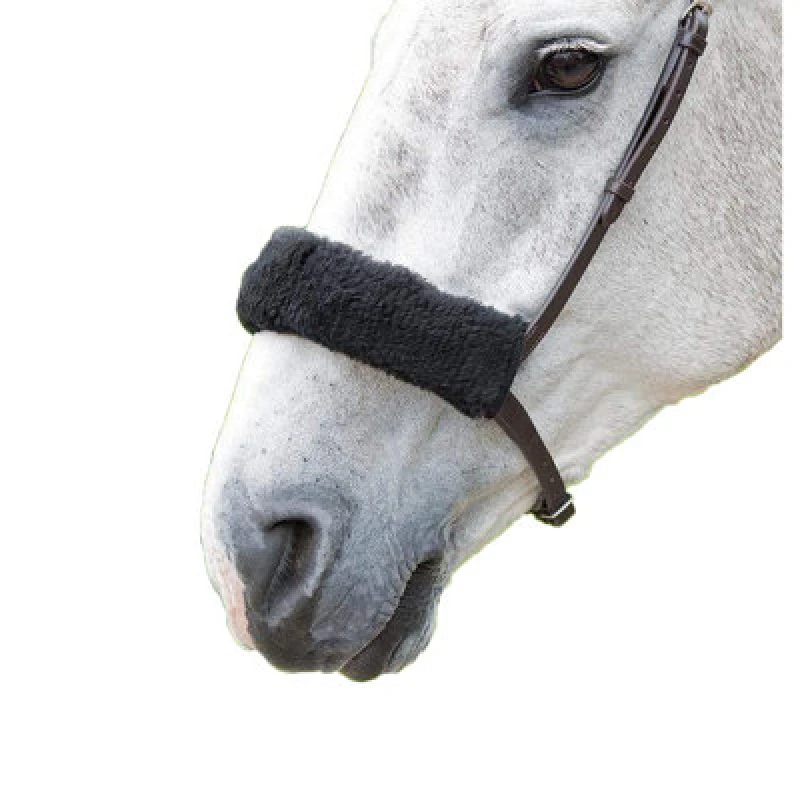 Image of Shires Acrilan Horse Noseband Sleeve Black (One Size)