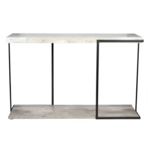 Image of Olivia's ChiChi Concrete Effect and Black Iron Console Table