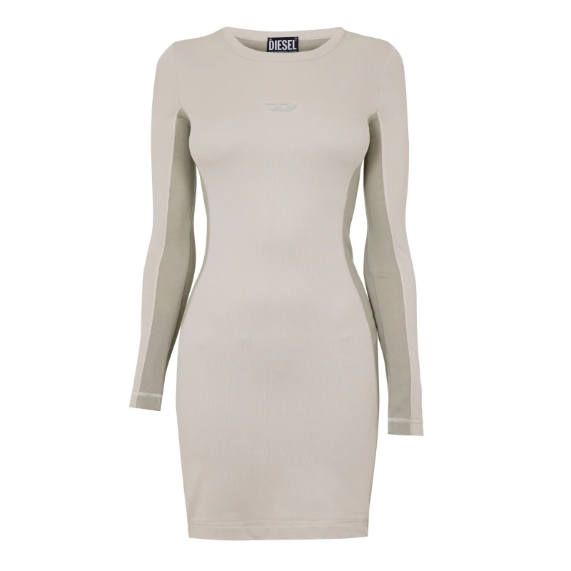 Image of Diesel Womens OvalOut Abito Long Maxi Dress Neutral female 6