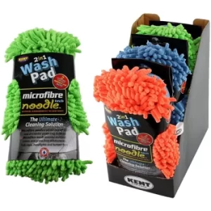 Image of Kent Car Care 2 in 1 Microfibre Noodle Wash Mitt (Pack Of 3)