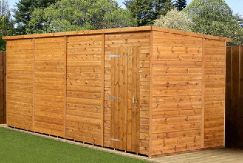 Image of Empire Sheds Empire Modular Pent 16X6 Dipped Treated Tongue And Groove Wooden Garden Shed Single Door No Windows (16' X 6' / 16ft X 6ft) (16X6)