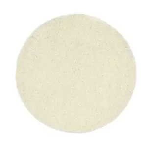 Image of Ripley Shaggy Stain Resistant Round Cream Rug - 100x100cm