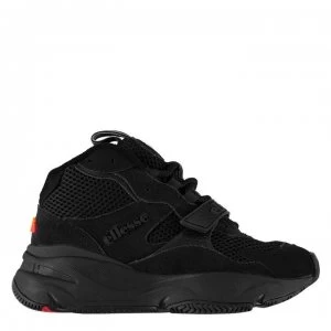 Image of Ellesse Mid Top Trainers - Black Mono