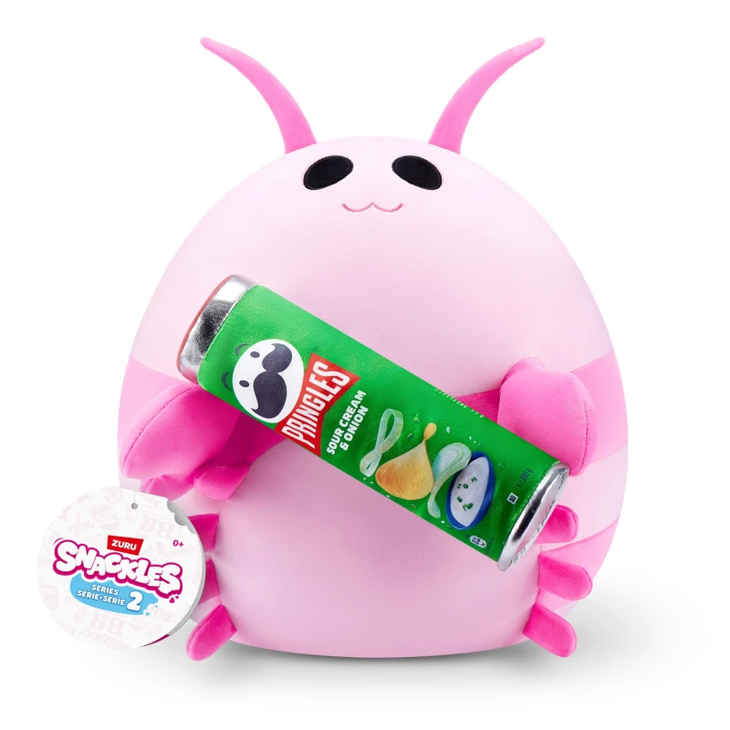 Image of Snackles "Zuru Snackles 14" Pink Hippo Pringle Plush"