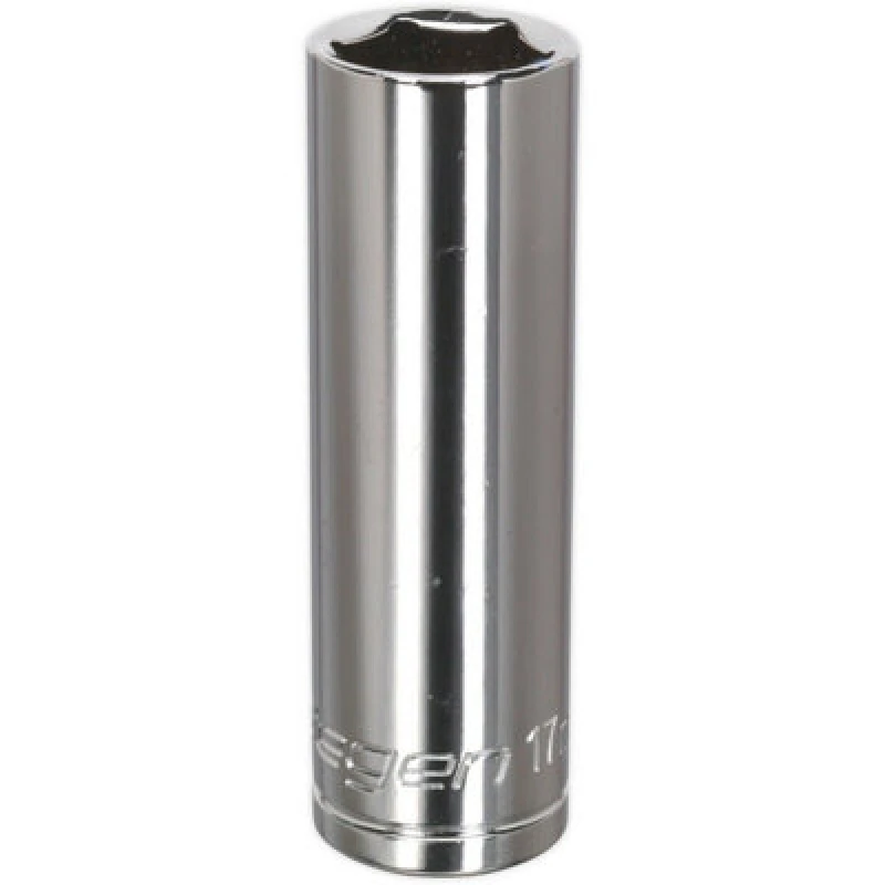 Image of Loops 17mm Chrome Plated Deep Drive Socket - 1/2" Square Drive High Grade Carbon Steel Metallics