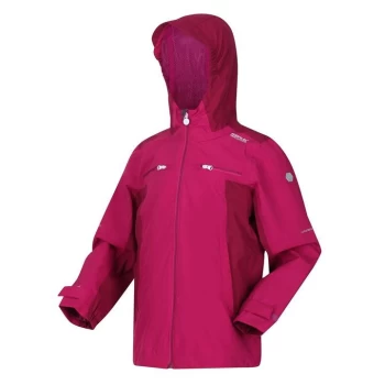 Image of Regatta Junior Highton II Waterproof & Breathable Jacket - Fuchsia/Rasp