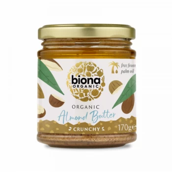 Image of Biona Org Almond Butter Crunchy - 170g