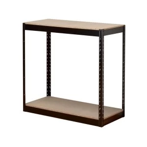 Image of Influx Storage Shelving Unit Heavy duty Boltless 2 Shelves Capacity 2x 150KG Black
