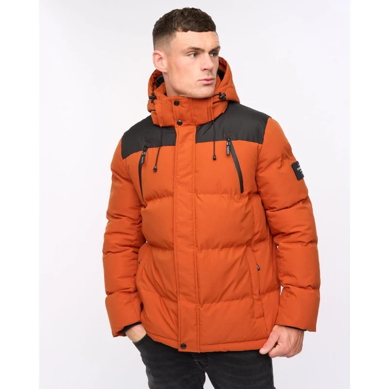 Image of Crosshatch Crosshatch Men Menray Jacket in Burnt Orange Size: X-Large Burnt Orange XL Male 5059294708210