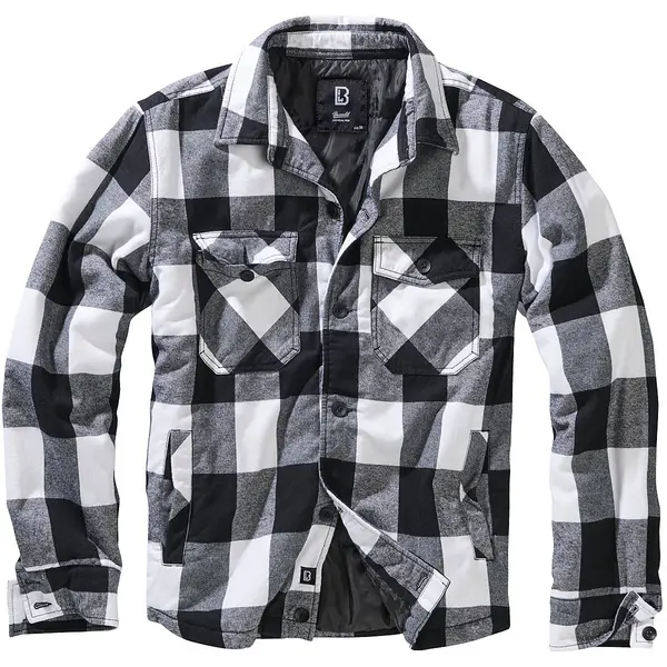 Image of Brandit Lumber Jacket, black-white, Size XL