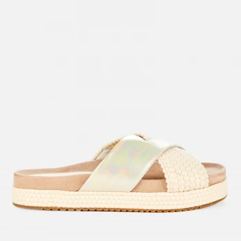 Image of TOMS Womens Paloma Cross Front Sandals - Silver Iridescent - UK 4