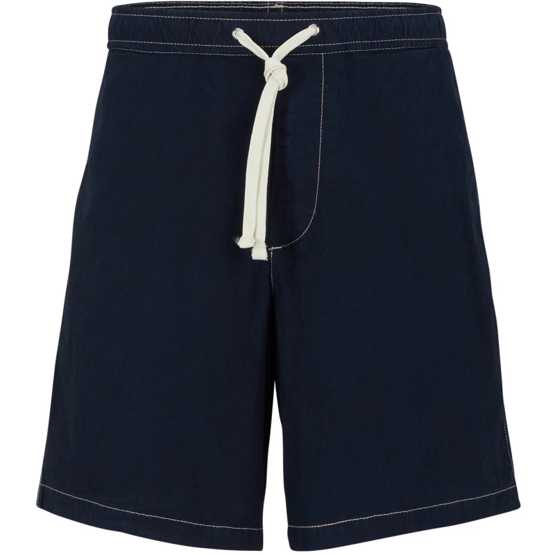 Image of Boss Mens Karlos-Ds Jersey Fabric Shorts Dark Blue male 36W R