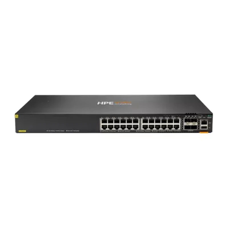 Image of HP Enterprise HPE Aruba Networking CX 6300F 24-port 1GbE Class 4 PoE and 4-port SFP56 Switch JL666A