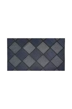 Image of Platina Scraper Rubber Doormat 40x70cm Silver/Blue