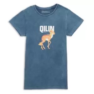 Image of Fantastic Beasts Qilin Kids T-Shirt - Navy Acid Wash - 9-10 Years
