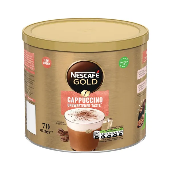 Image of Nescafe Gold Unsweetened Cappuccino Tin Coffee 1kg