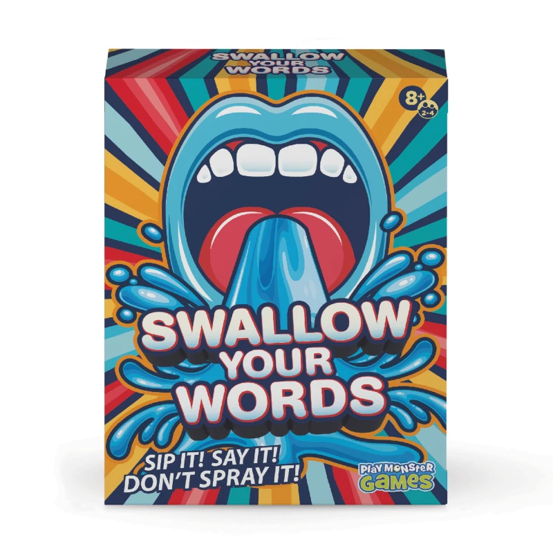 Image of PlayMonster Swallow Your Words Can You Speak With Your Mouth Full Of Water? Fun Family Game Party Game For Ages 8+