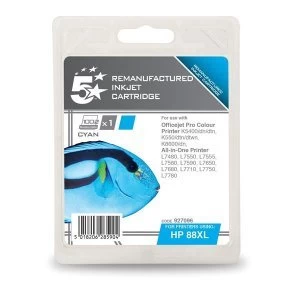 Image of 5 Star Office HP 88XL Cyan Ink Cartridge