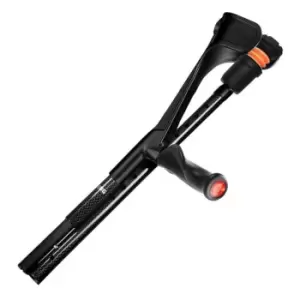 Image of Carbon Fibre Folding Crutch Comfort Grip - Black - Single Left