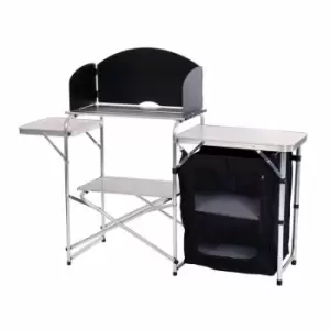 Image of Portable Folding Outdoor Aluminium Camping Travel Kitchen Work Top - Oypla