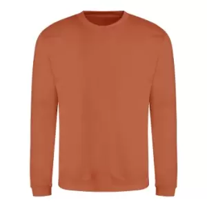 Image of AWDis Just Hoods AWDis Unisex Crew Neck Plain Sweatshirt (280 GSM) (XS) (Ginger Biscuit)