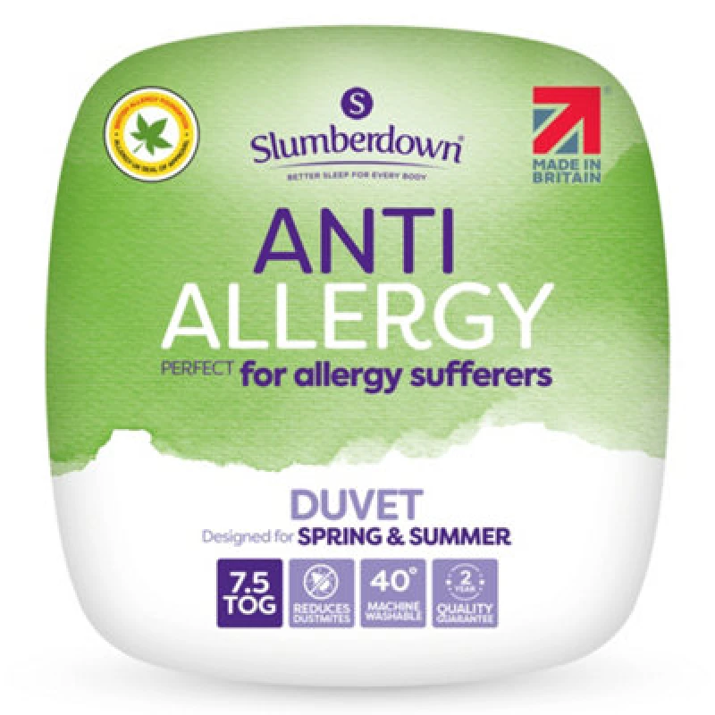Image of Slumberdown Anti Allergy 7.5 Tog All Year Duvet White